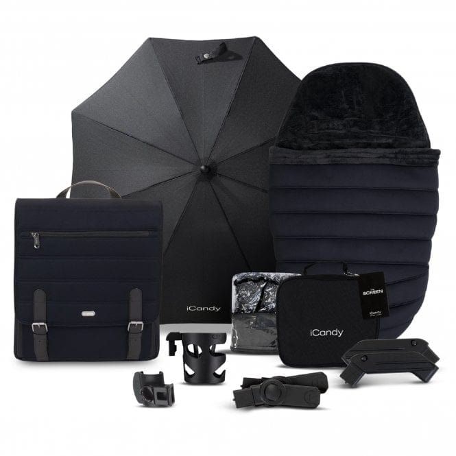 iCandy Peach 7 Bundle + Maxi Cosi Pebble 360 Pro and ISOFIX Base - Black Edition