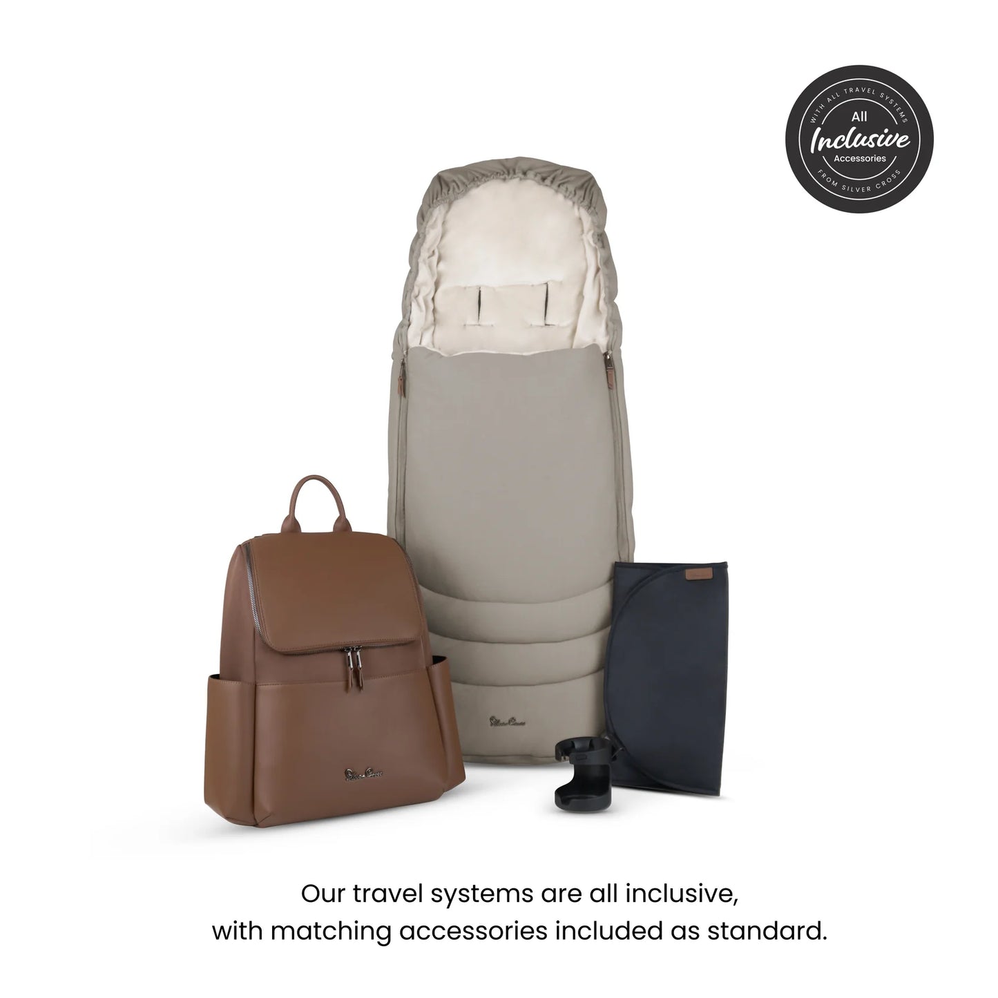 Silver Cross Cove Pewter Travel System Accessory Bundle (8 piece)