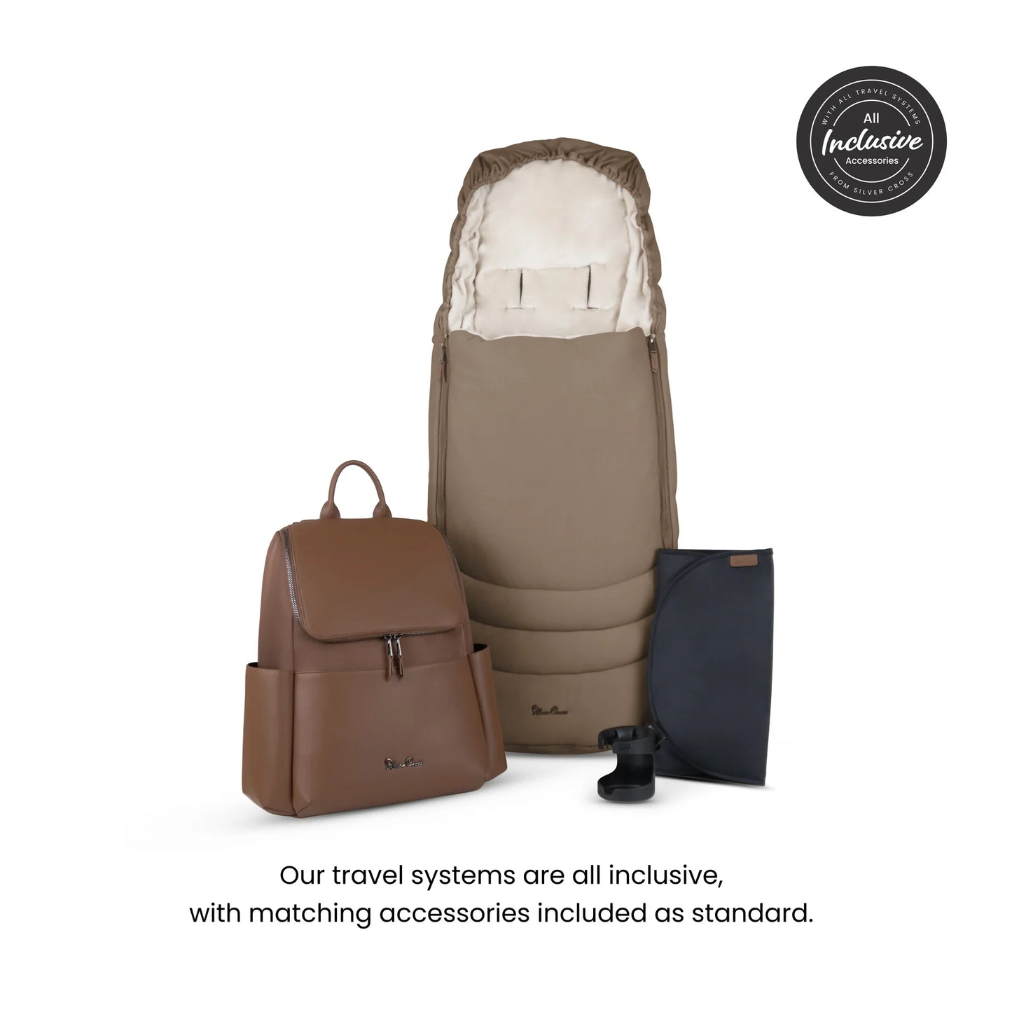 Silver Cross Cove Pewter Travel System Accessory Bundle (8 piece)