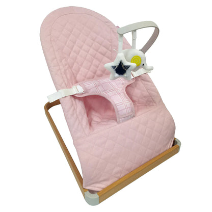 My Babiie Dani Dyer Pink Plaid Baby Bouncer