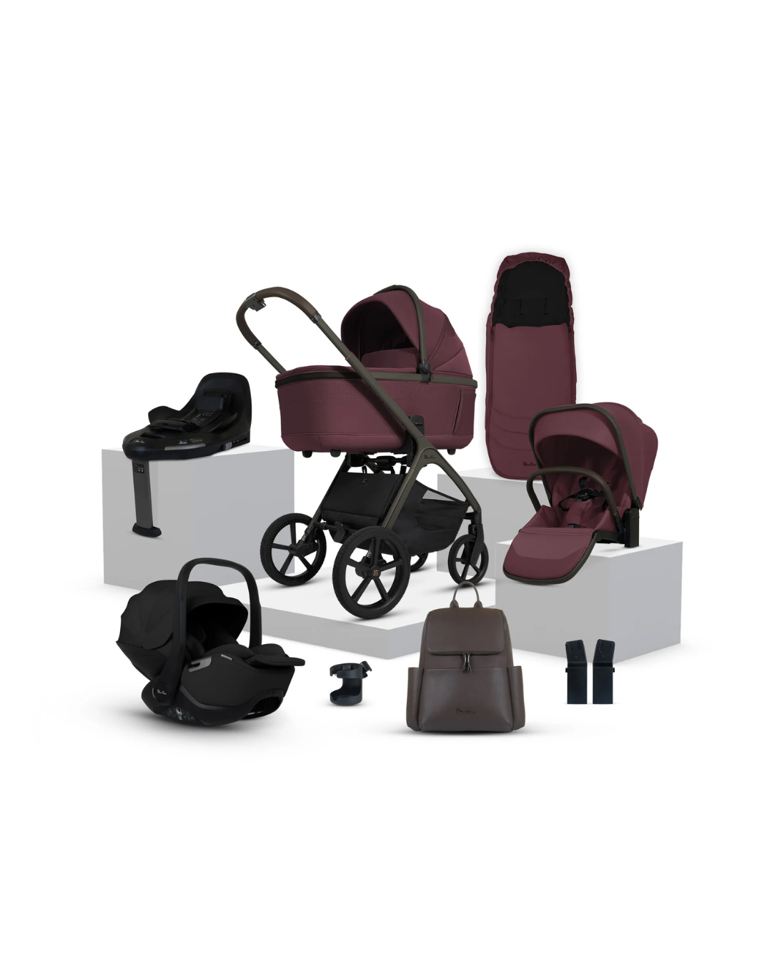 Silver Cross Cove Travel System Ultimate 360 Infant Carrier Bundle (10 piece)