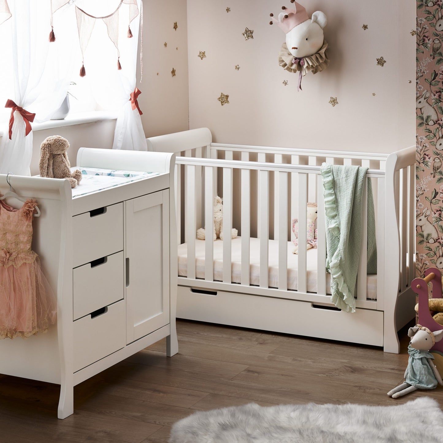 OBaby Stamford Mini Sleigh 2 Piece Room Set