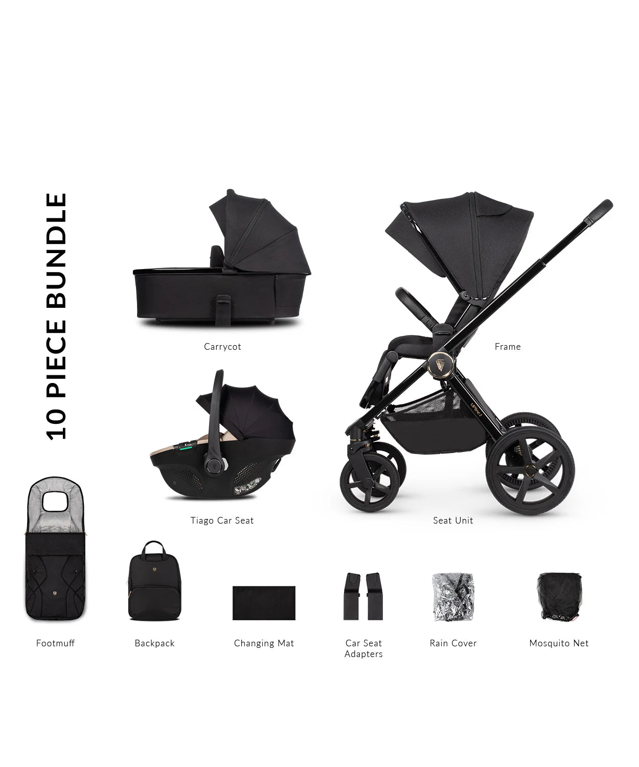 Venicci Upline 2 Pram 3 in 1 (Tiago Beige)