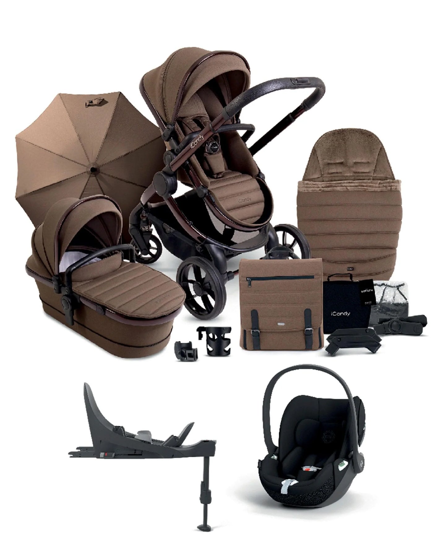 iCandy Peach 7 Complete Pushchair Bundle + Cloud T Car Seat & Base