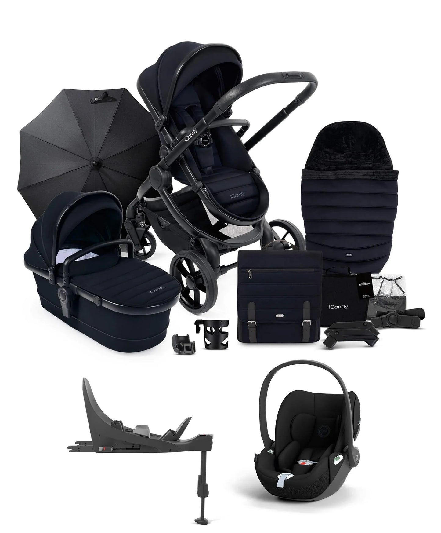 iCandy Peach 7 Complete Pushchair Bundle + Cloud T Car Seat & Base