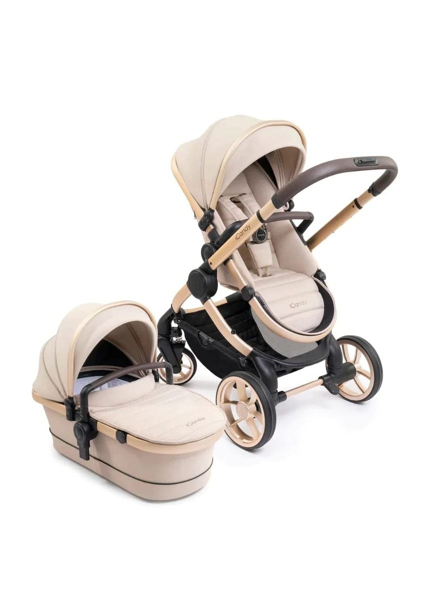 iCandy Peach 7 Bundle + Maxi Cosi Pebble 360 Pro and ISOFIX Base - Biscotti