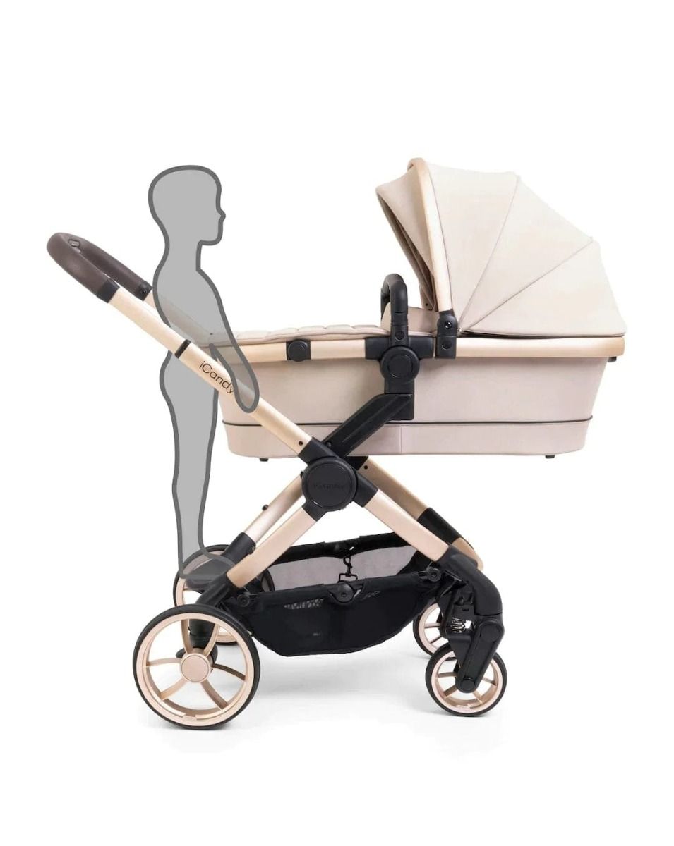 iCandy Peach 7 Bundle + Maxi Cosi Pebble 360 Pro and ISOFIX Base - Biscotti