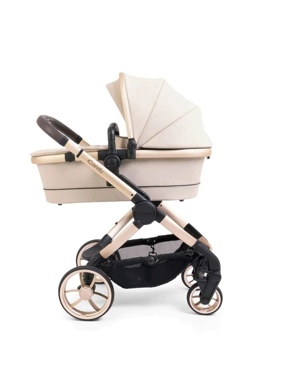iCandy Peach 7 Bundle + Maxi Cosi Pebble 360 Pro and ISOFIX Base - Biscotti
