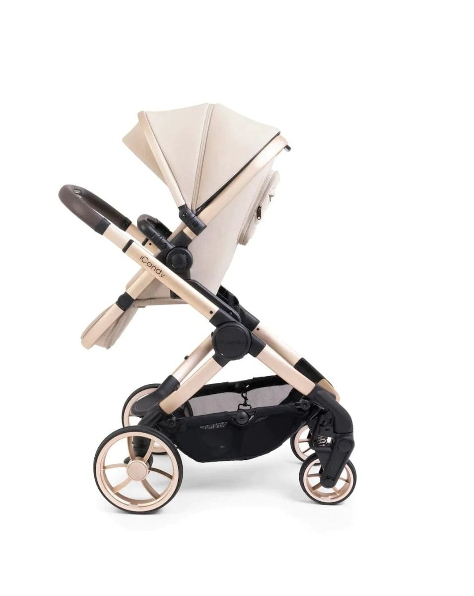 iCandy Peach 7 Bundle + Maxi Cosi Pebble 360 Pro and ISOFIX Base - Biscotti