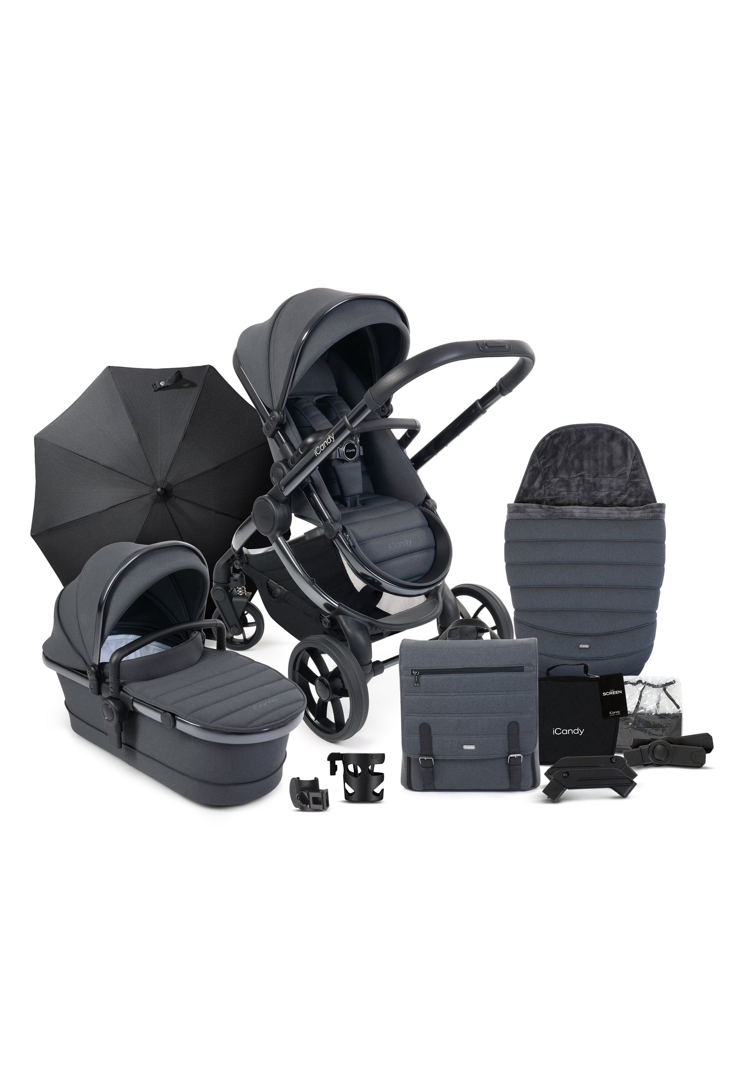 iCandy Peach 7 Complete Pushchair Bundle - Dark Grey