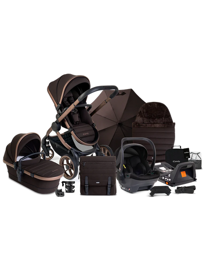 iCandy Peach 7 STUDIO Pushchair and Carrycot - Complete Car Seat Bundle