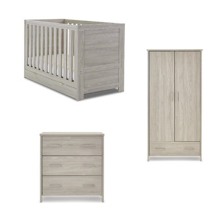 Obaby 4 in 1 Nika 3 Piece Nursery Room Set + Under Drawer