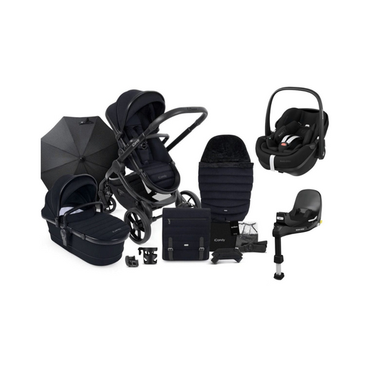 iCandy Peach 7 Bundle + Maxi Cosi Pebble 360 Pro and ISOFIX Base - Black Edition