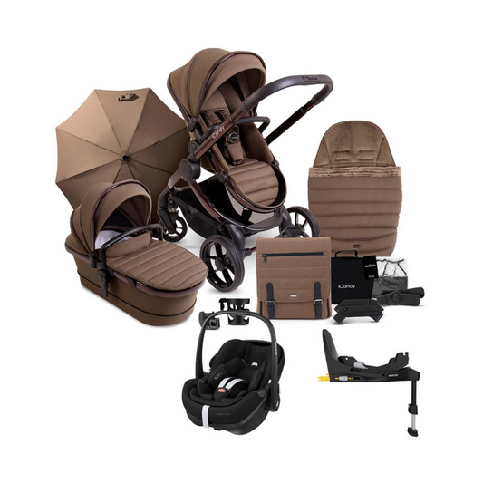 iCandy Peach 7 Bundle + Maxi Cosi Pebble 360 Pro and ISOFIX Base - Coco