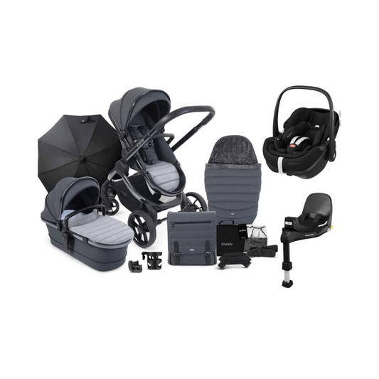 iCandy Peach 7 Bundle + Maxi Cosi Pebble 360 Pro and ISOFIX Base - Truffle