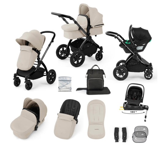 Ickle Bubba Stomp Luxe 12 Piece Travel System with i-Size Nimbus Car Seat & Spin Isofix