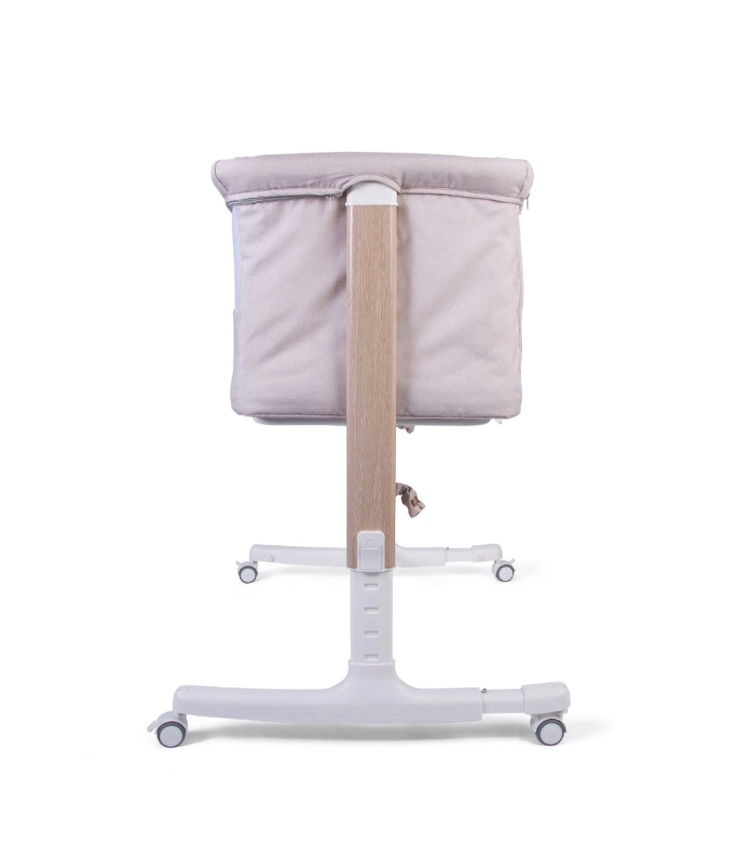 Red Kite Rockabye Bedside Crib - Oatmeal