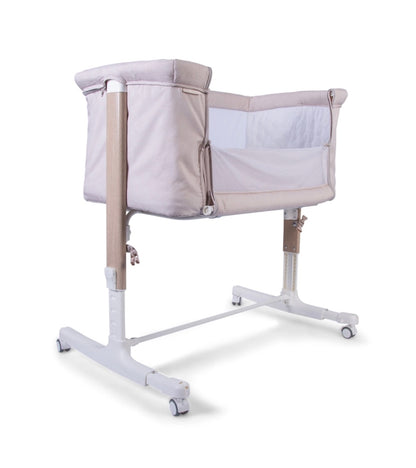 Red Kite Rockabye Bedside Crib - Oatmeal