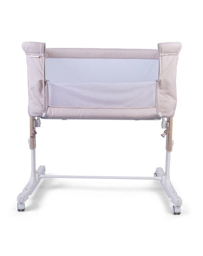 Red Kite Rockabye Bedside Crib - Oatmeal