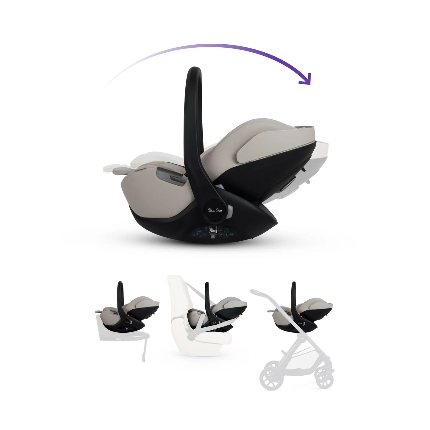 Silver Cross Cove Travel System Ultimate 360 Infant Carrier Bundle (10 piece)