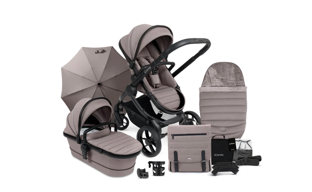 iCandy Peach 7 Pushchair and Carrycot Accessory Bundle