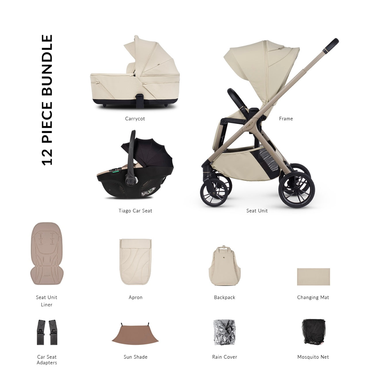 Venicci Tila 3in1 Travel System (12 Piece)