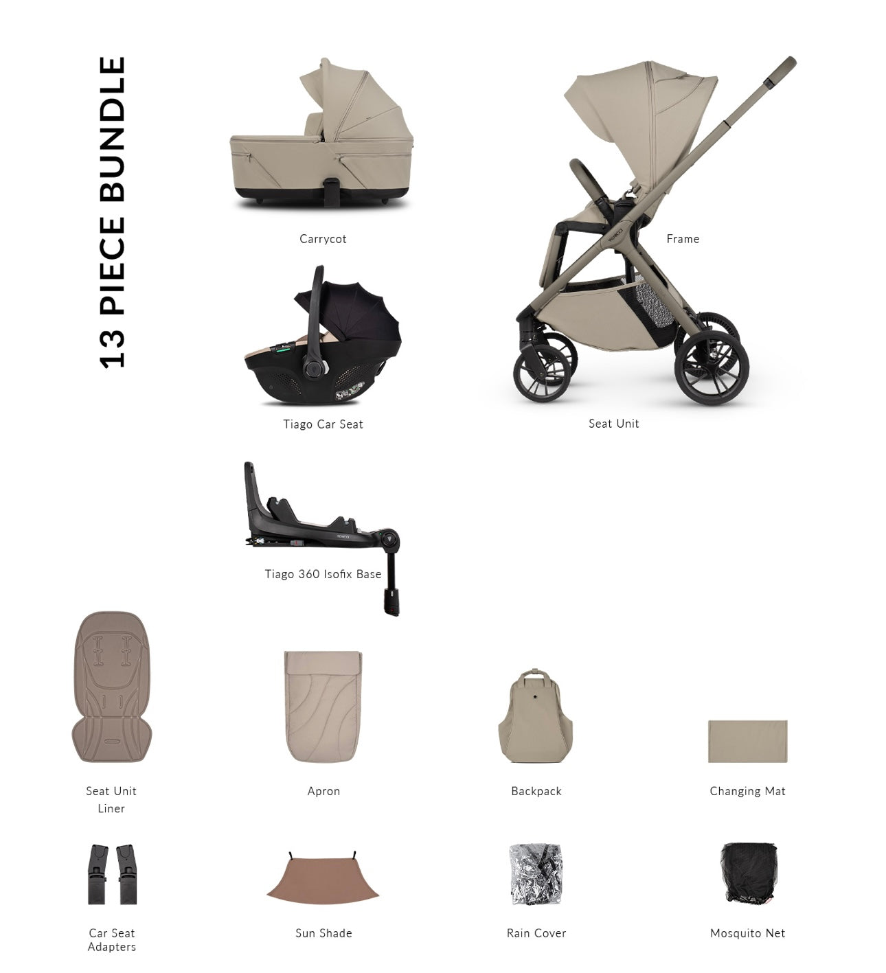Venicci Tila 4 in 1 Travel System (13 Piece)