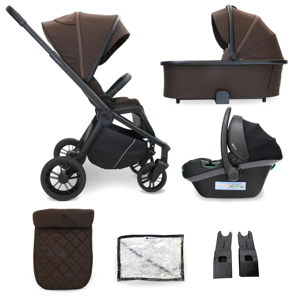 PRE-ORDER - My Babiie MB450i 3-in-1 Travel System - Chocolate