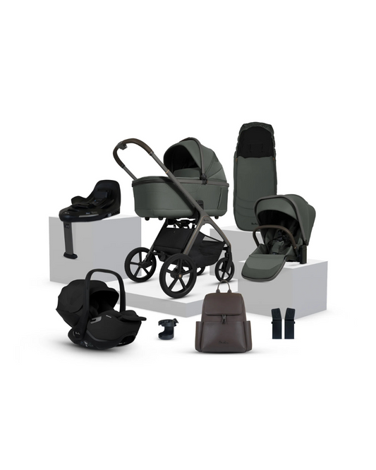 Silver Cross Cove Travel System Ultimate 360 Infant Carrier Bundle (10 piece)