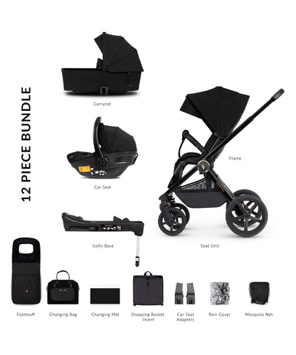 Venicci Upline Pram 3 in 1 + Base - The Complete Travel System Bundle