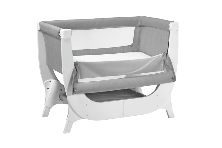 Shnuggle Air Bedside Crib, Height Adjustable Baby Bed + Mattress