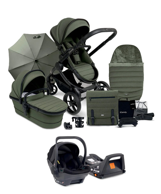 PRE-ORDER - iCandy Peach 7 Complete Pushchair Bundle with Cocoon Car Seat - Ivy