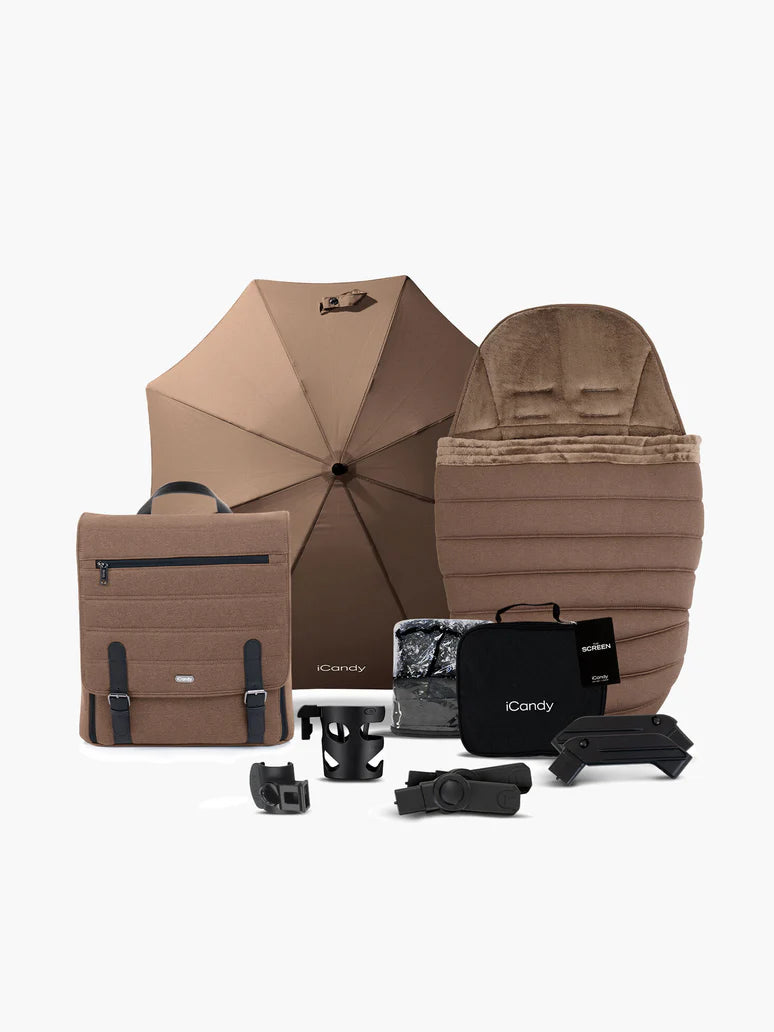 iCandy Peach 7 STUDIO Pushchair and Carrycot - Complete Car Seat Bundle