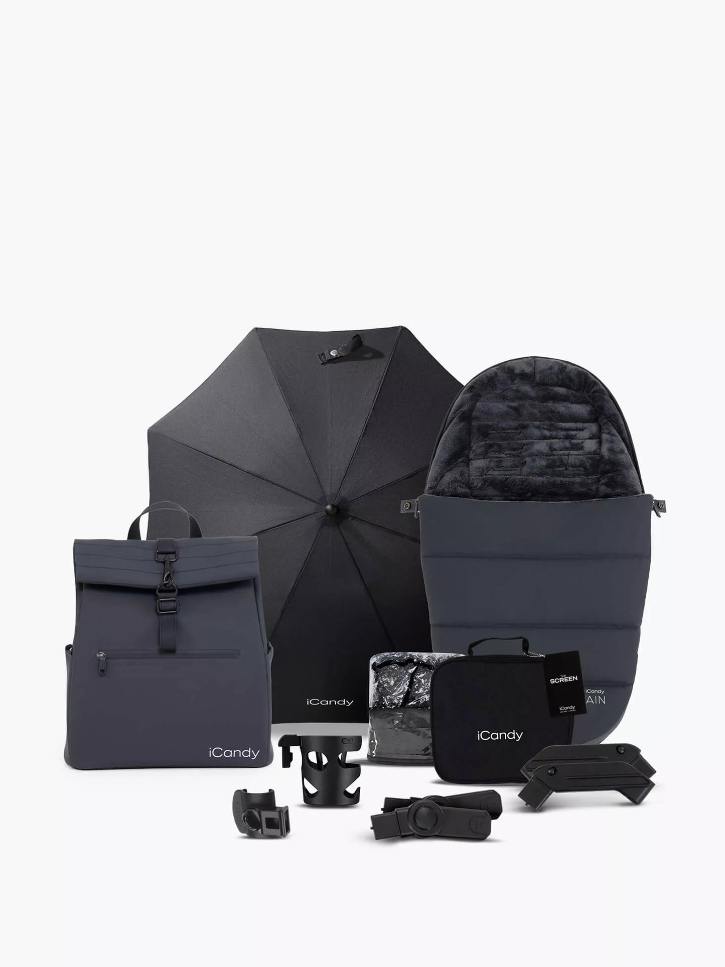 iCandy Peach 7 All-Terrain Storm Pushchair and Carrycot - Complete Car Seat Bundle