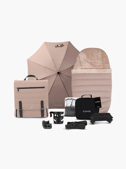 iCandy Peach 7 STUDIO Pushchair and Carrycot - Complete Car Seat Bundle