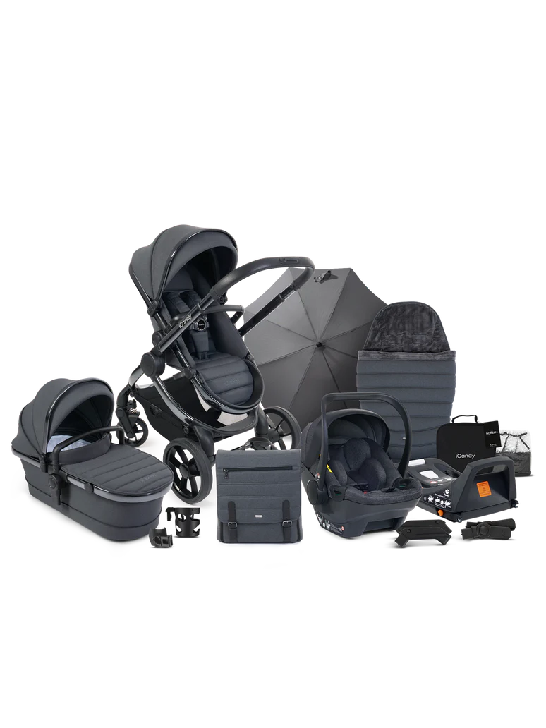 iCandy Peach 7 STUDIO Pushchair and Carrycot - Complete Car Seat Bundle