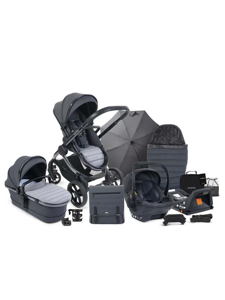 iCandy Peach 7 STUDIO Pushchair and Carrycot - Complete Car Seat Bundle