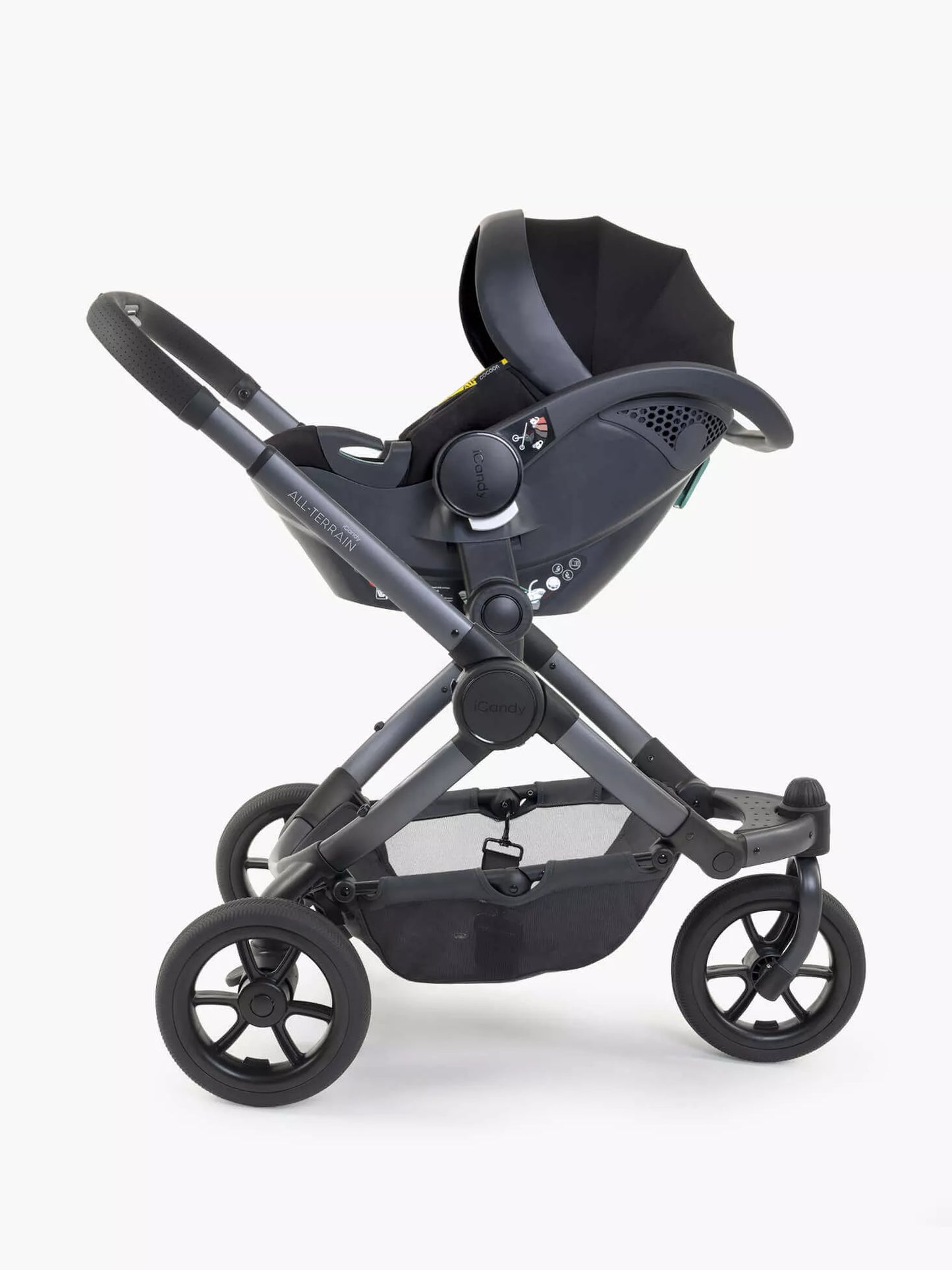 iCandy Peach 7 All-Terrain Storm Pushchair and Carrycot - Complete Car Seat Bundle