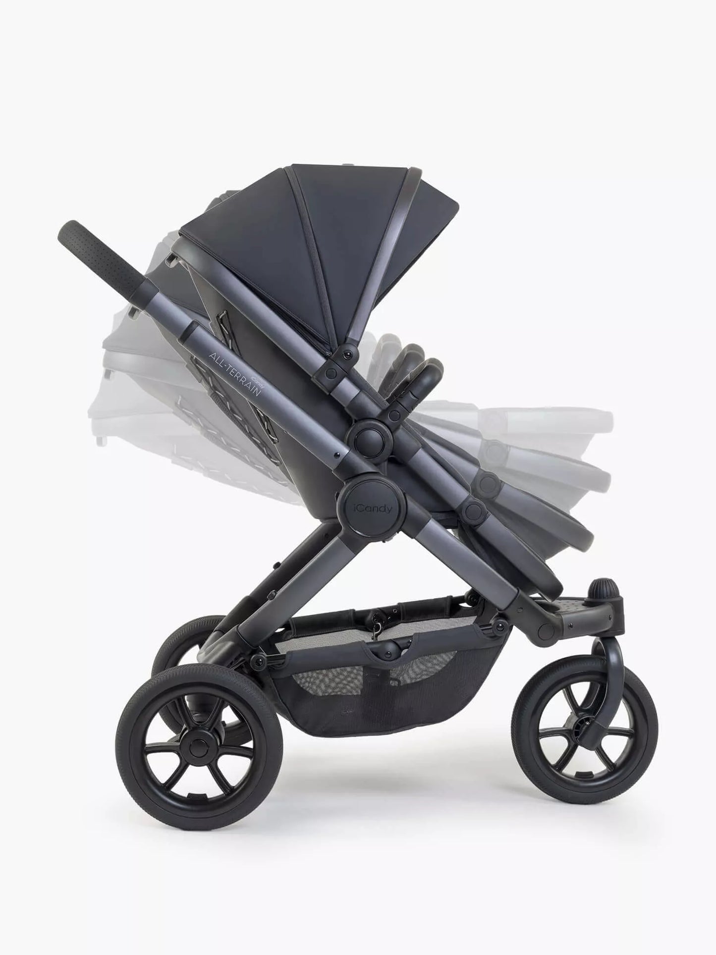 iCandy Peach 7 All-Terrain Storm Pushchair and Carrycot - Complete Car Seat Bundle