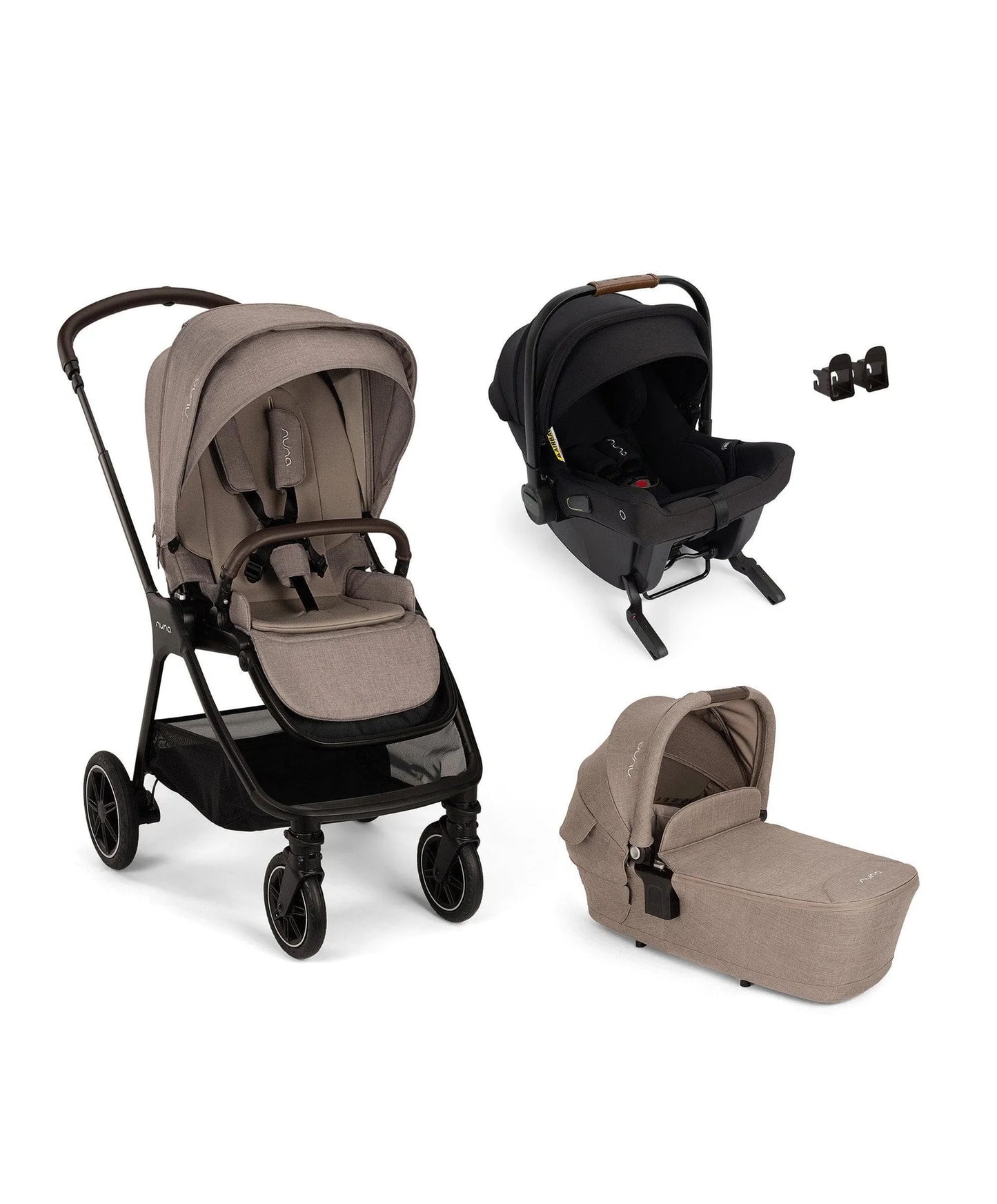 Nuna TRIV NEXT 3 Piece Travel Bundle + Nuna PIPA Urbn Infant Car Seat